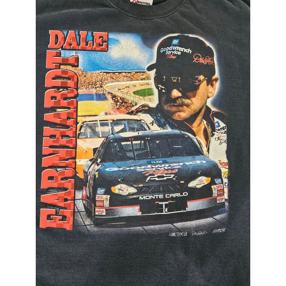 Vintage Dale Earnhardt NASCAR T Shirt Competitors View Black XL GM Goodwrench #3